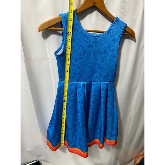 Tune Squad Space Jams Blue Kids Girls Skater Dress Size M 7/8 Target Cheer - Picture 4 of 11